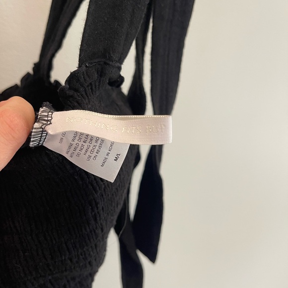 Elegant Black Women's maternity Dress - Picture 3 of 3